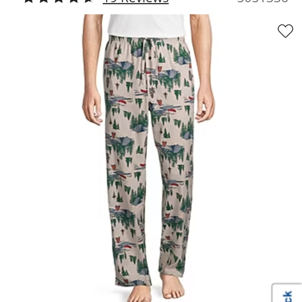 St John's Bay Men's Scenic Print Lounge Pants 2x & 3x NWT